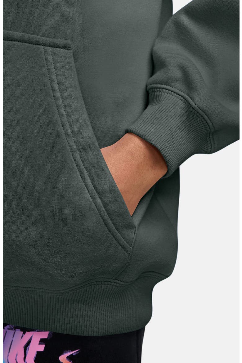 Kids' Sportswear Studio Oversize Fleece Hoodie, Alternate, color, CAMO GREEN/ WHITE