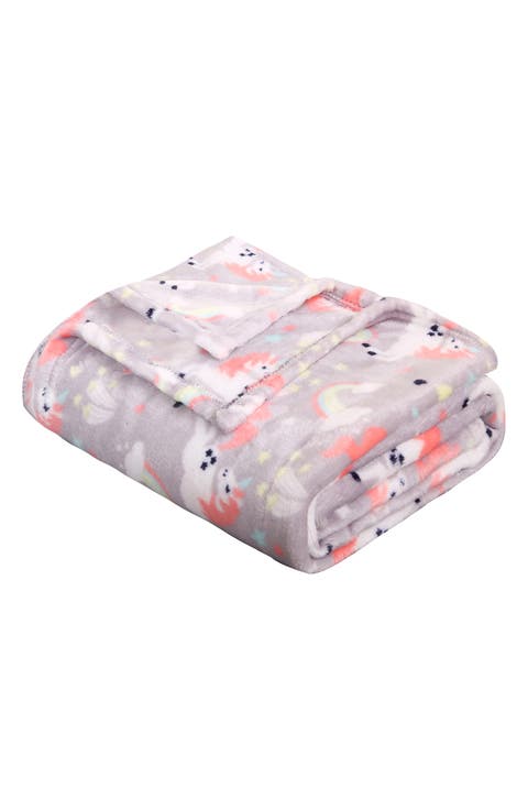 Unicorn Plush Throw Blanket