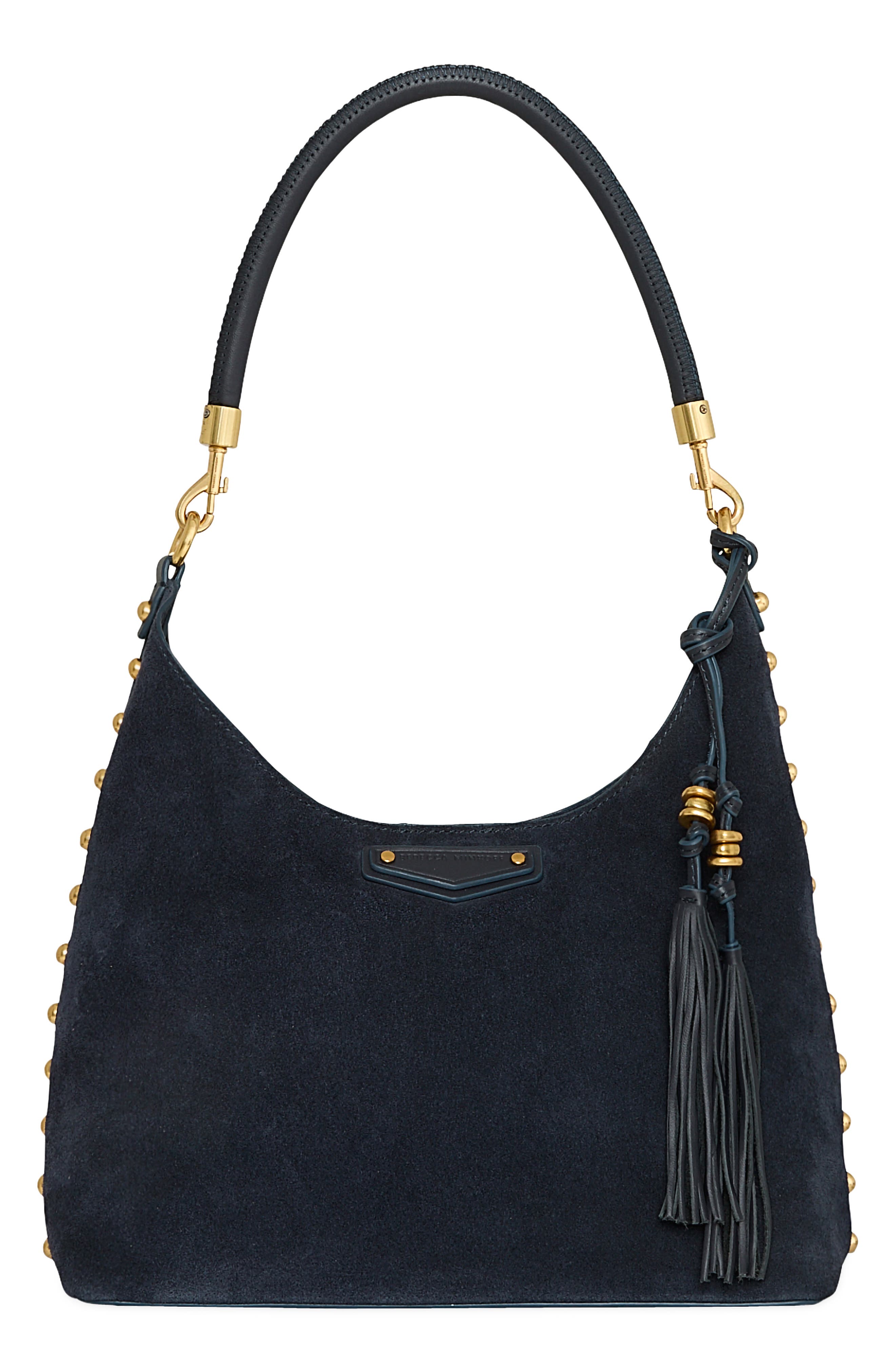 Nolita Compact Leather Hobo, Main, color, MIDNIGHT BLUE