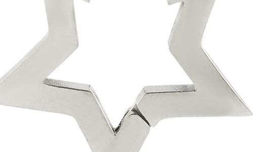 Rebl Gender Inclusive Hazel Star Hoop Earrings In Silver
