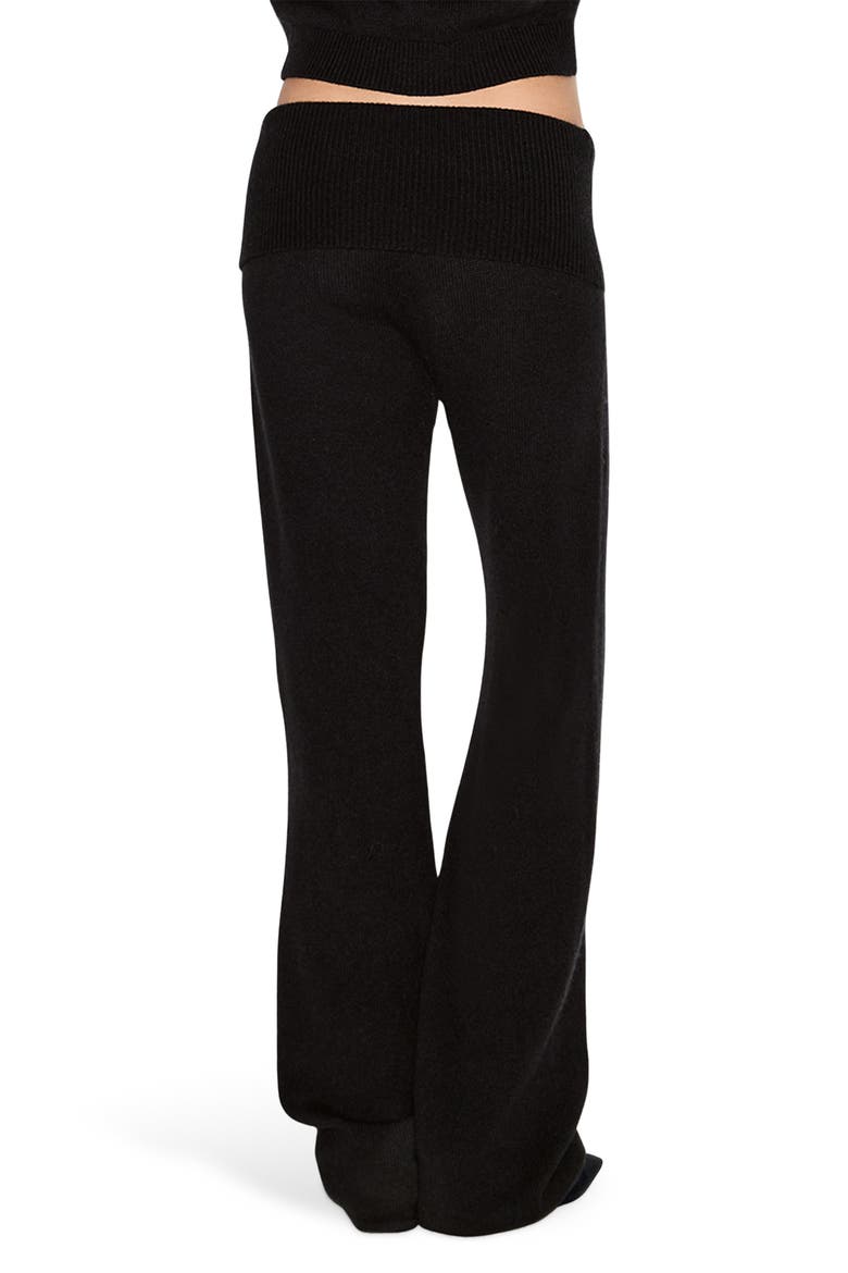 Foldover Knit Pants, Alternate, color, ONYX