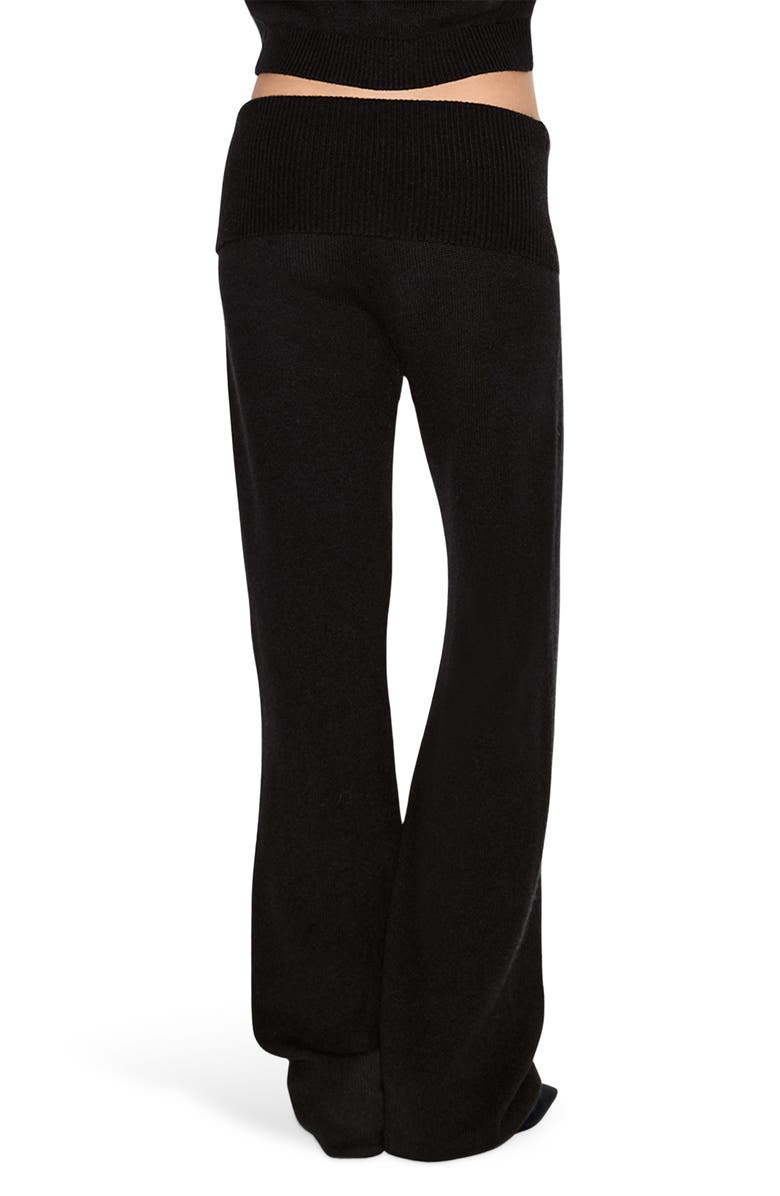 SKIMS Foldover Knit Pants, Alternate, color, Onyx