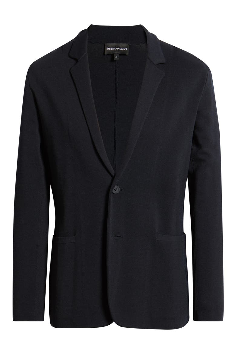 Lightweight Knit Sport Coat, Alternate, color, SOLID BLUE NAVY