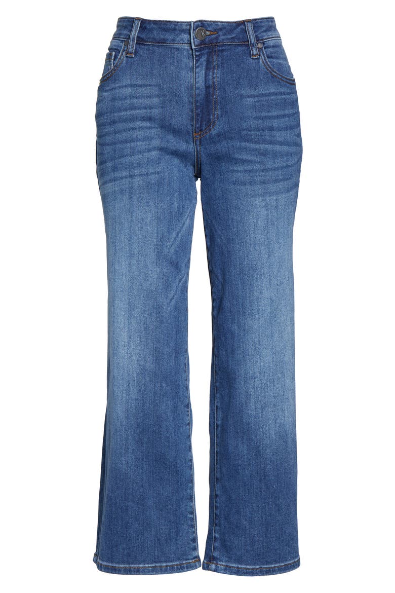 High Waist Wide Leg Crop Jeans, Alternate, color, QUICK