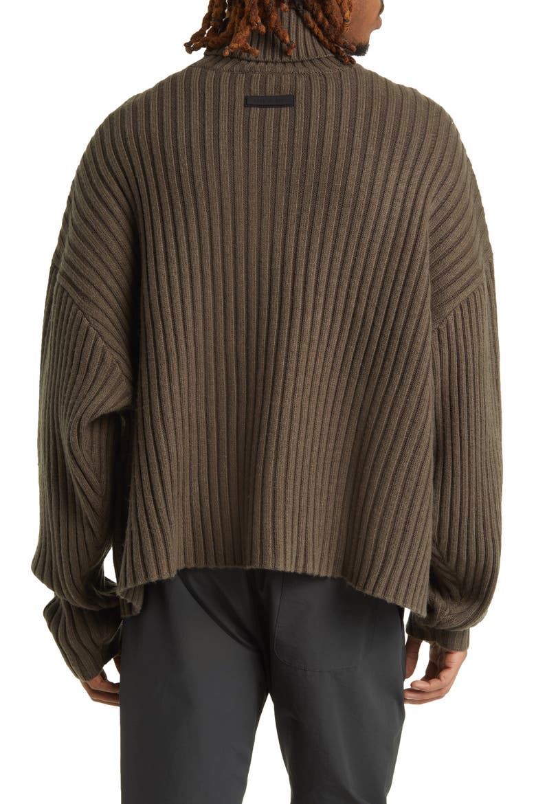 Rib Turtleneck Sweater, Alternate, color, INK