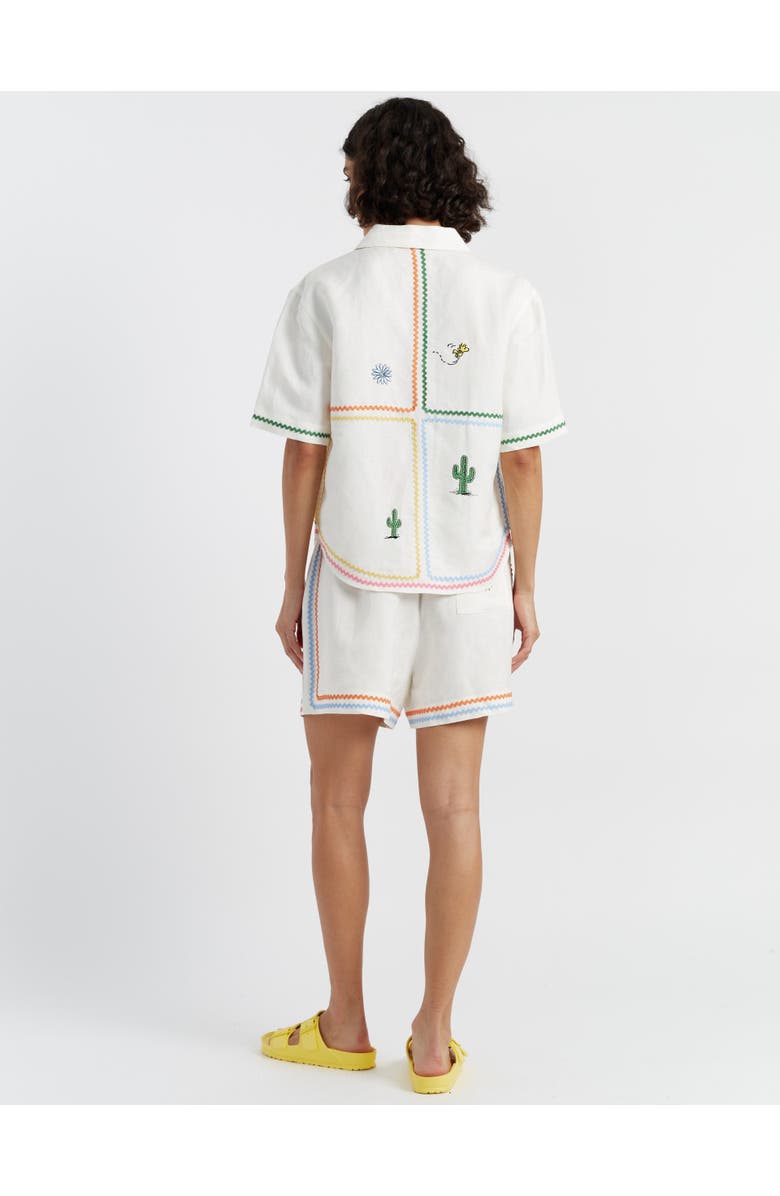 Chinti & Parker Linen-Cotton Peanuts Vacation Shirt, Alternate, color, 