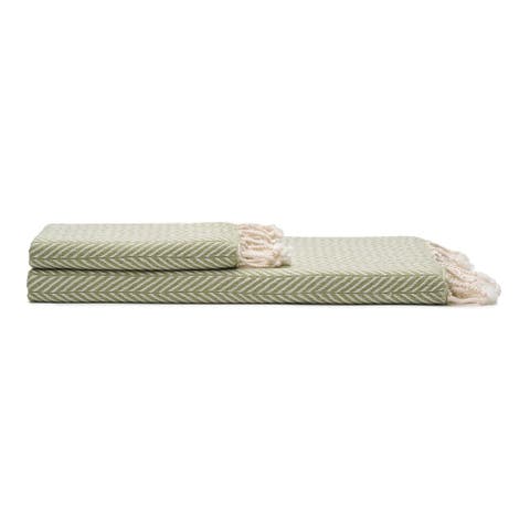 Herringbone Turkish Cotton Bath and Hand Towel - Set