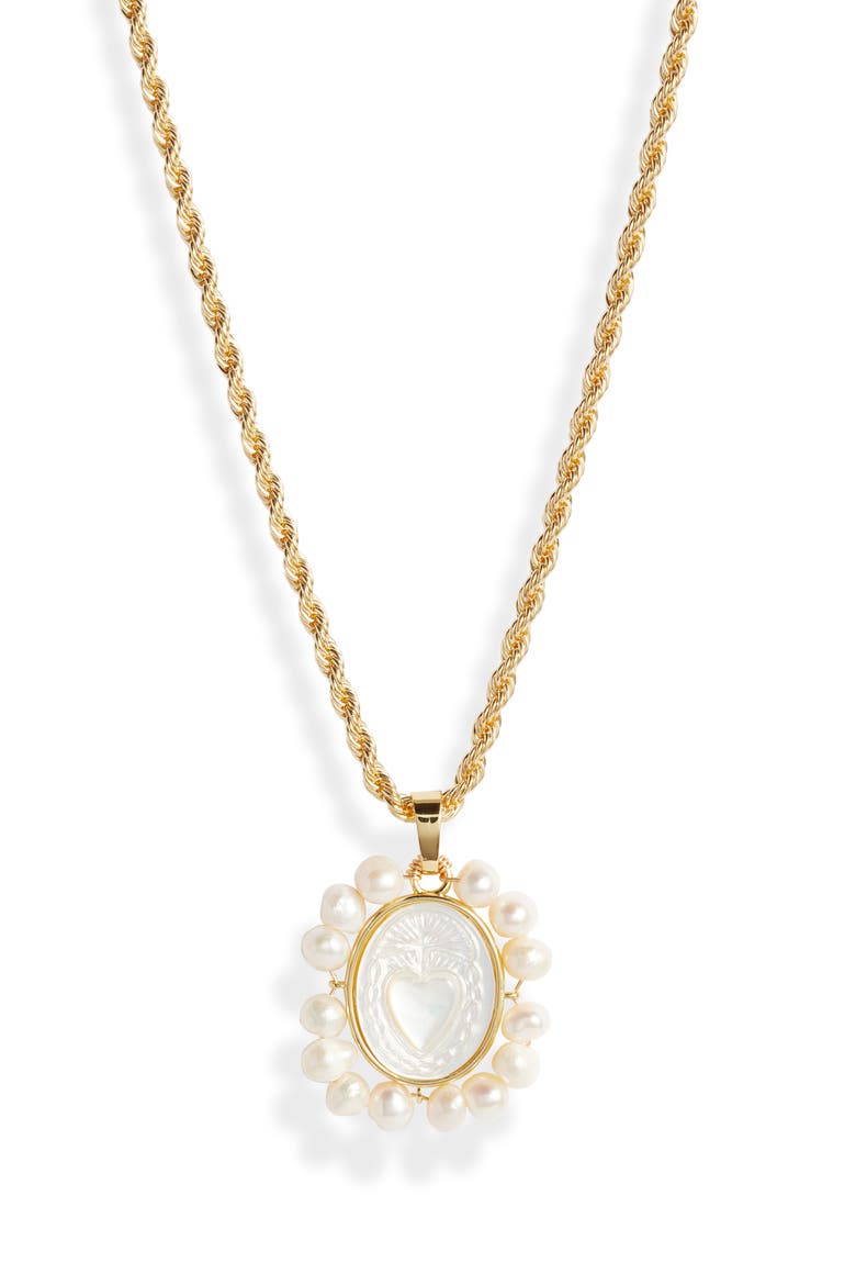 Love Stoned Pendant Necklace, Main, color, GOLD