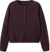 MANGO Fine Knit Crewneck Cardigan