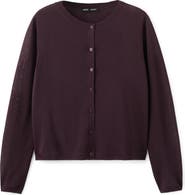 MANGO Fine Knit Crewneck Cardigan