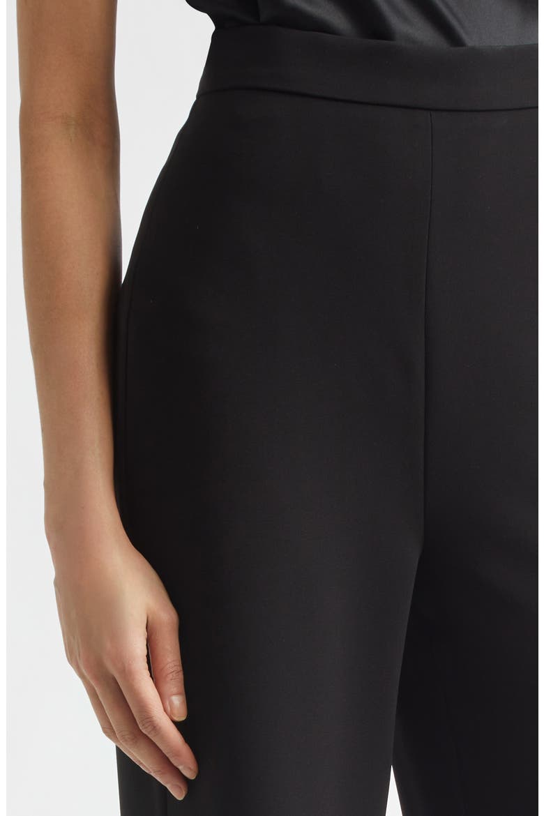 High Waist Cady Straight Leg Pants, Alternate, color, BLACK