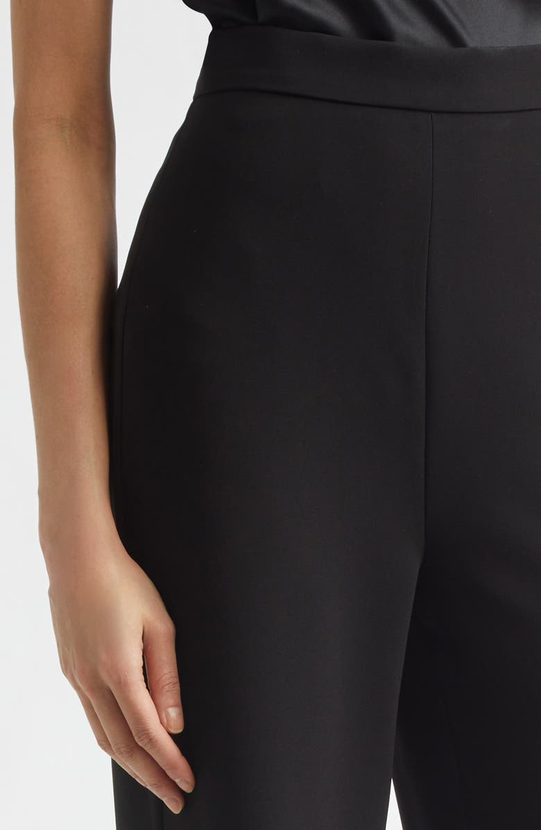 Max Mara High Waist Cady Straight Leg Pants, Alternate, color, Black
