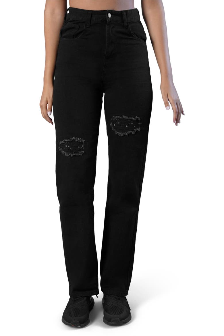 Monogram Jeans, Alternate, color, Black