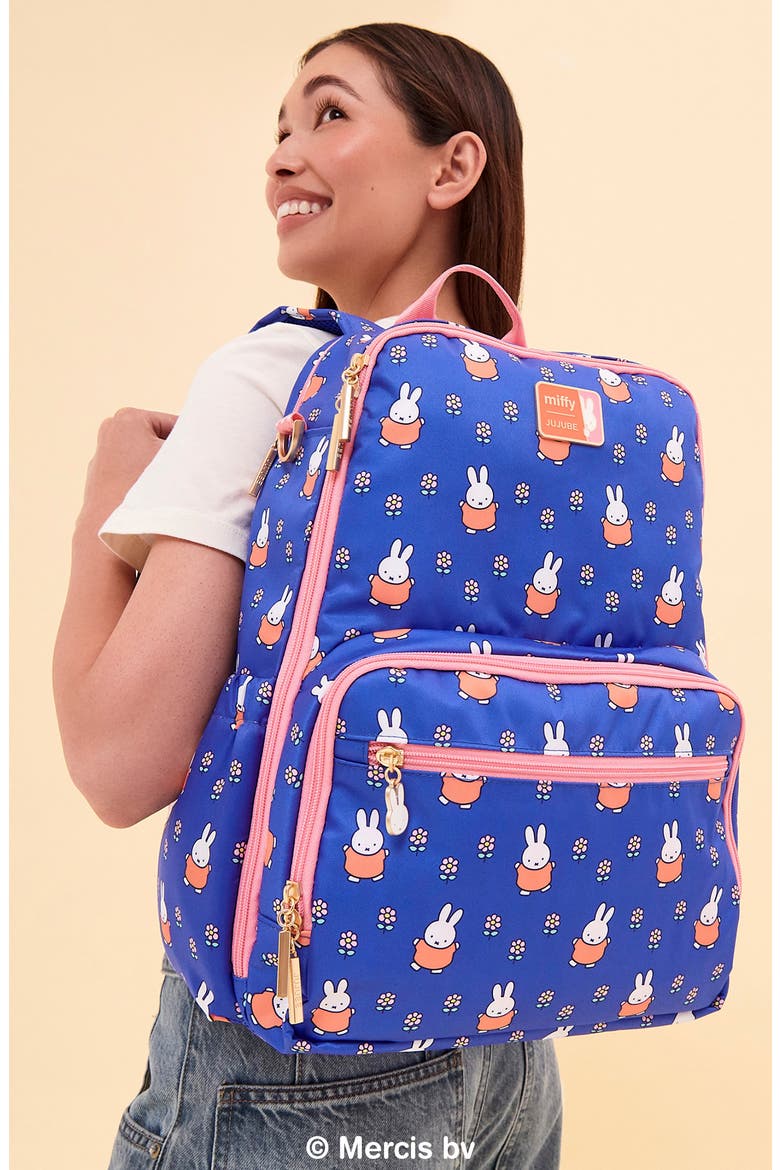Zealous Water Resistant Diaper Backpack, Alternate, color, FLOWER FIELDS