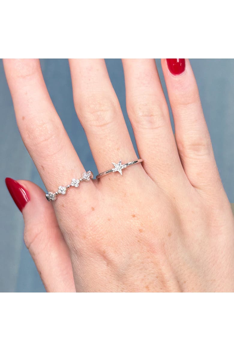 Diamond Star Ring, Alternate, color, White Gold