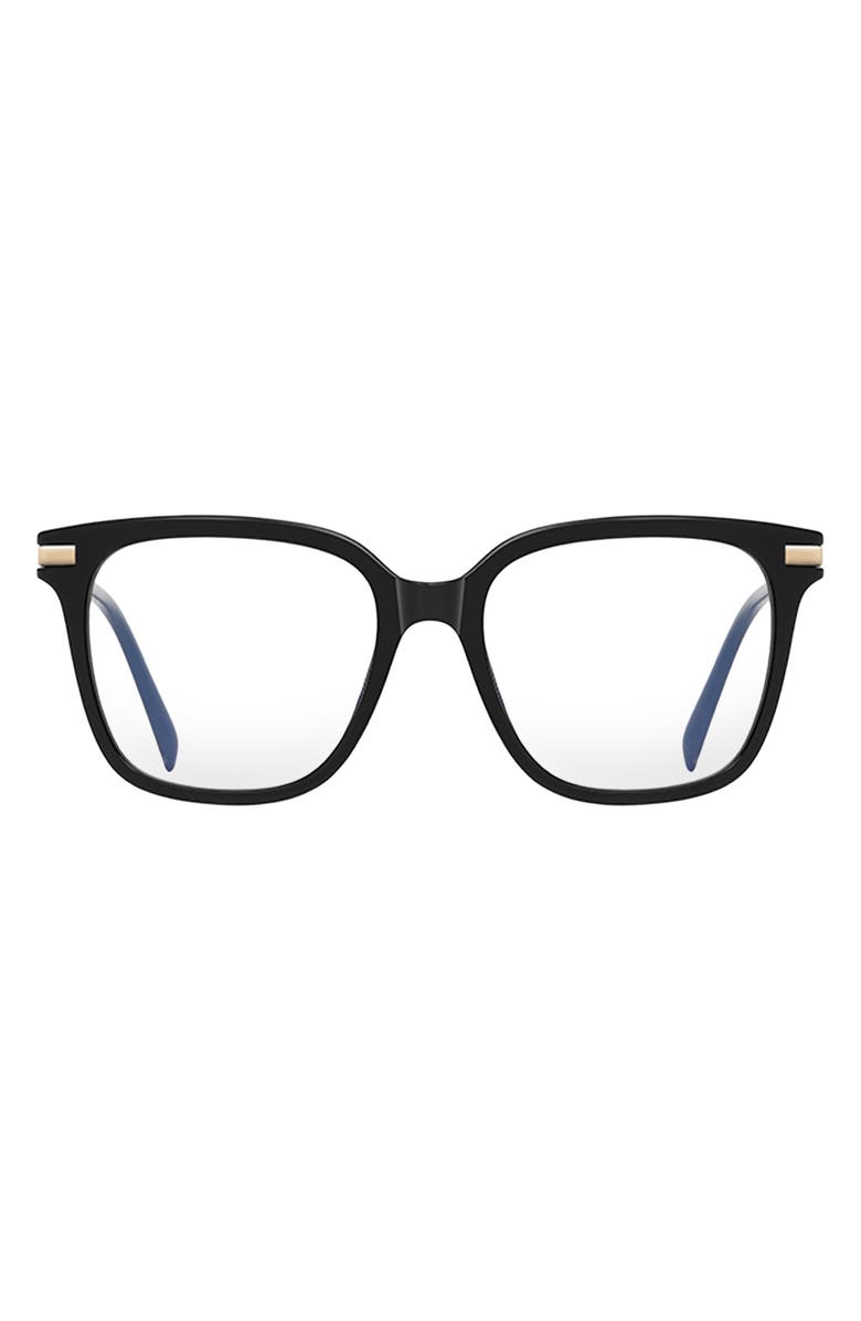 Fifth & Ninth Yara 52mm Square Blue Light Blocking Glasses, Main, color, Black