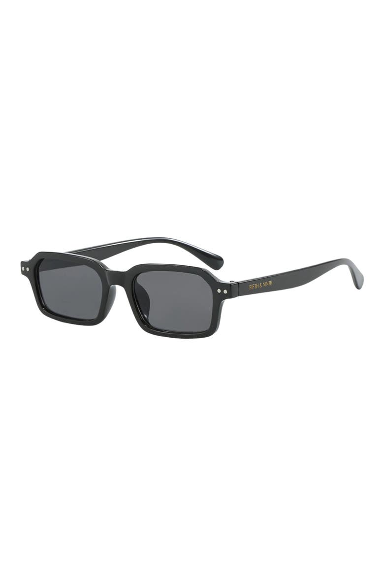 Cali 49mm Polarized Aviator Sunglasses, Alternate, color, BLACK / BLACK