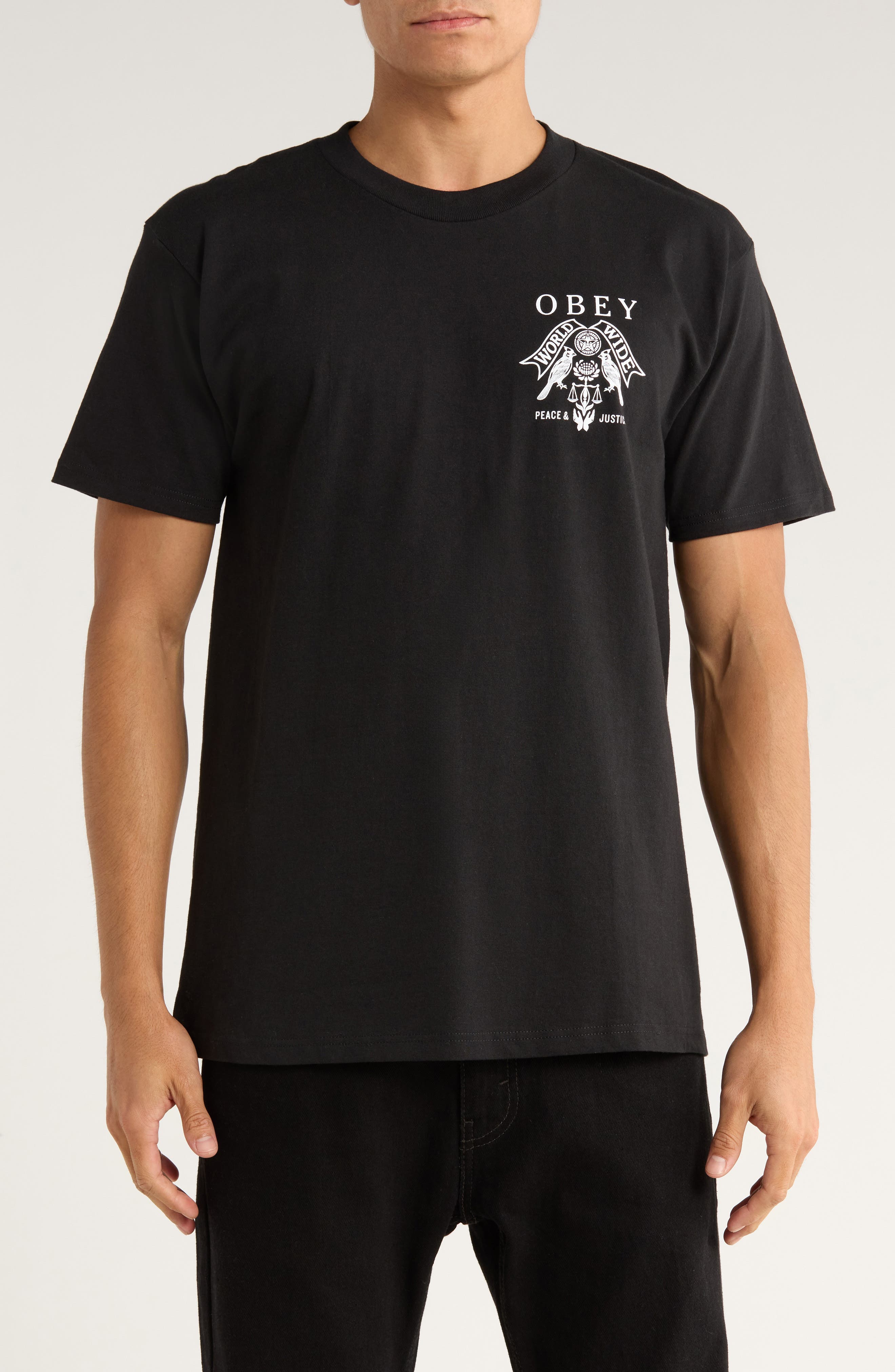 Obey Birds of Justice Cotton Graphic T-Shirt
