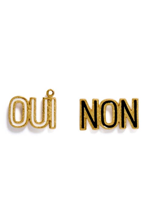 Oui Non Mismatched Stud Earrings