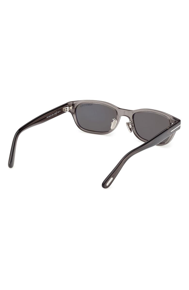 TOM FORD 52mm Rectangular Sunglasses, Alternate, color, Grey/ Other / Green