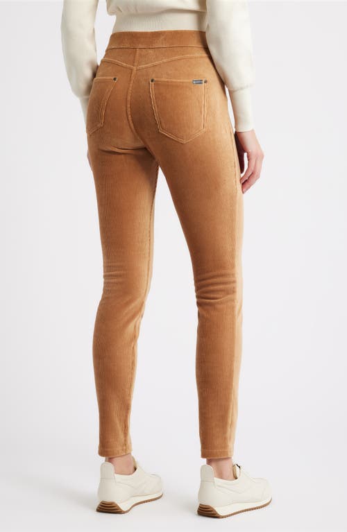 Hue Classic Stretch Corduroy Leggings In Orange