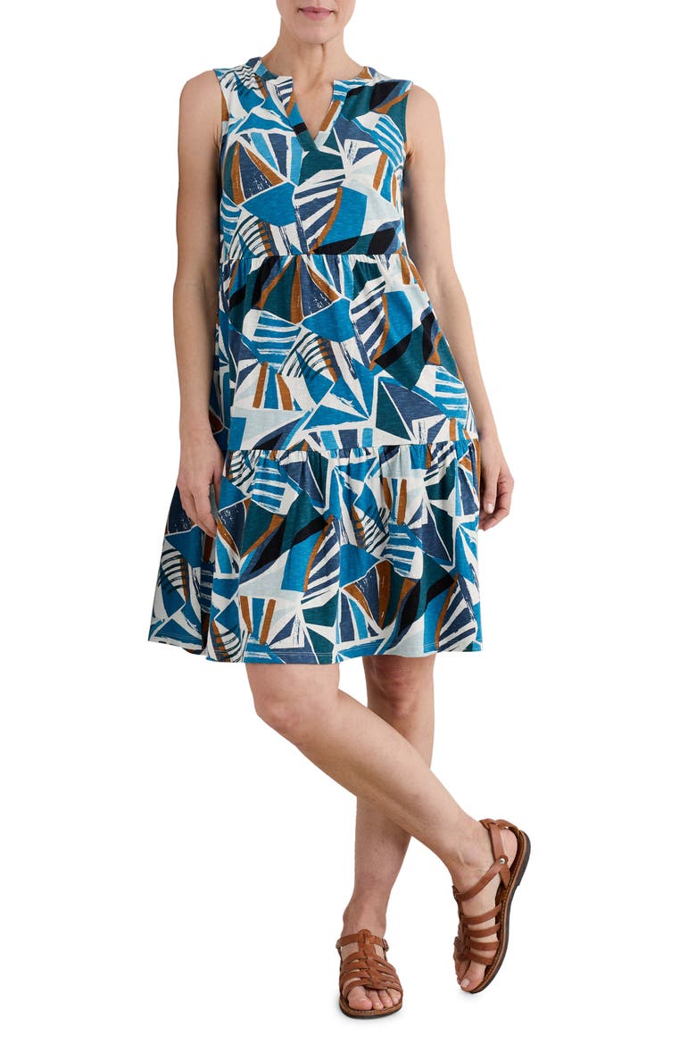 Bodelva Sleeveless Jersey Dress, Main, color, SPINNAKER SAILS OIL PAINT