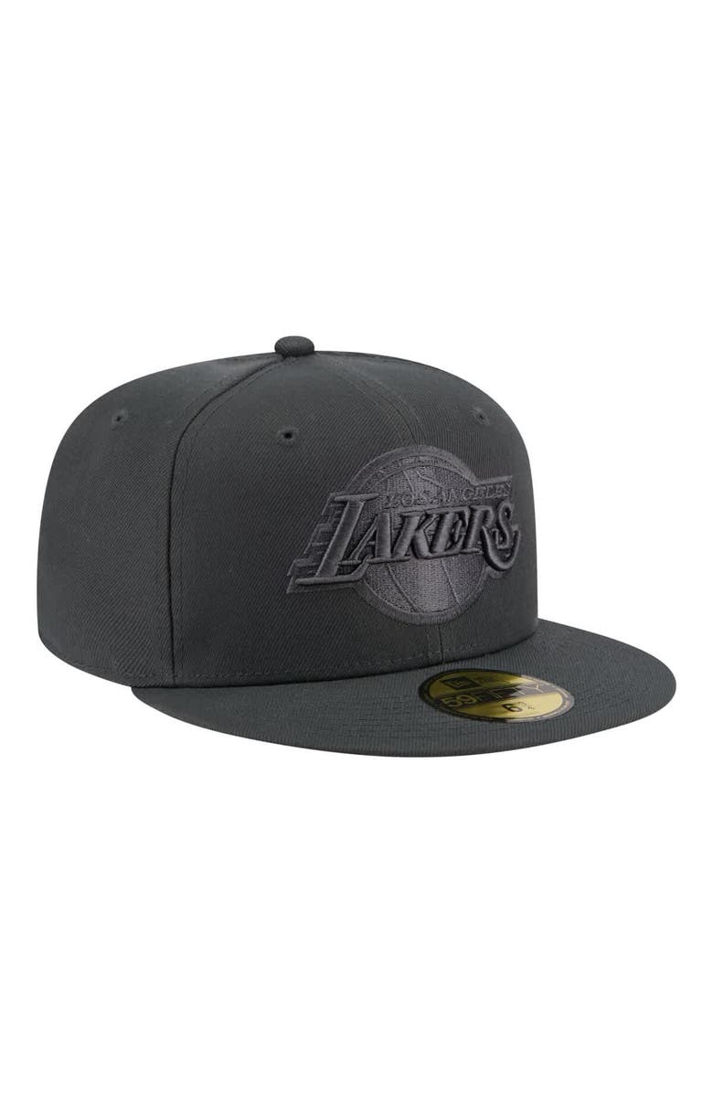 New Era Men's New Era  Charcoal Los Angeles Lakers Tonal Color Pack 59FIFTY Fitted Hat, Alternate, color, Charcoal