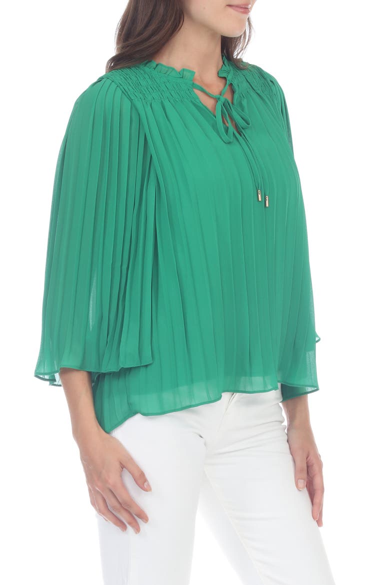 Pleated Top, Alternate, color, GREEN