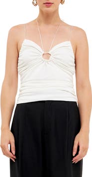 Endless Rose Ruched Keyhole Cutout Camisole