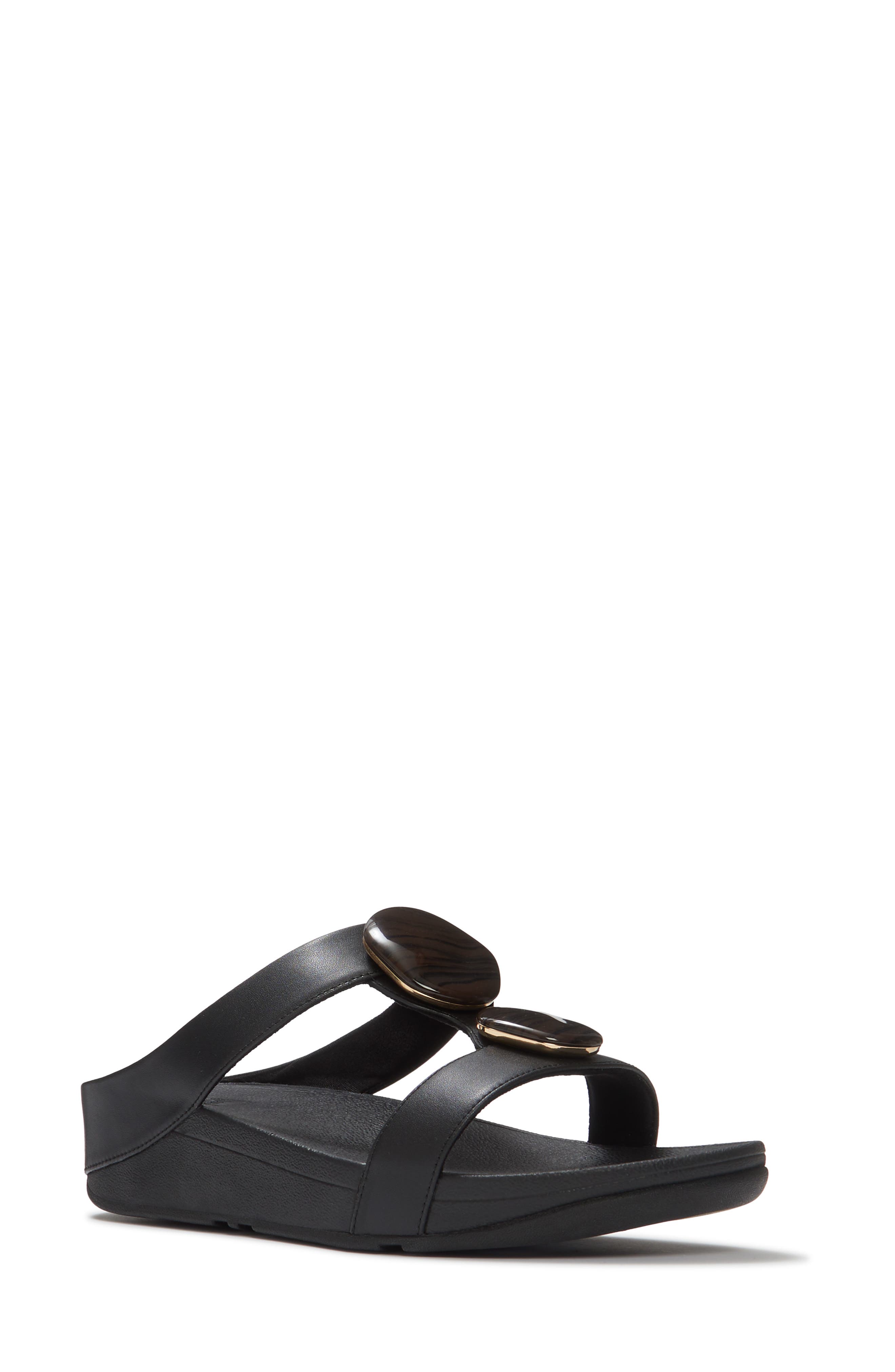 Fino Marbled Stone H-Bar Slide Sandal