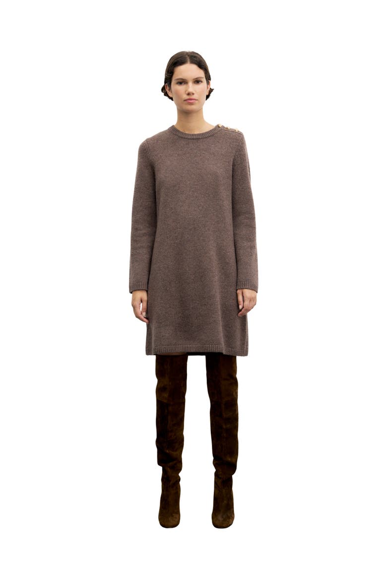 Coly Knitted Mini Dress, Main, color, Brown