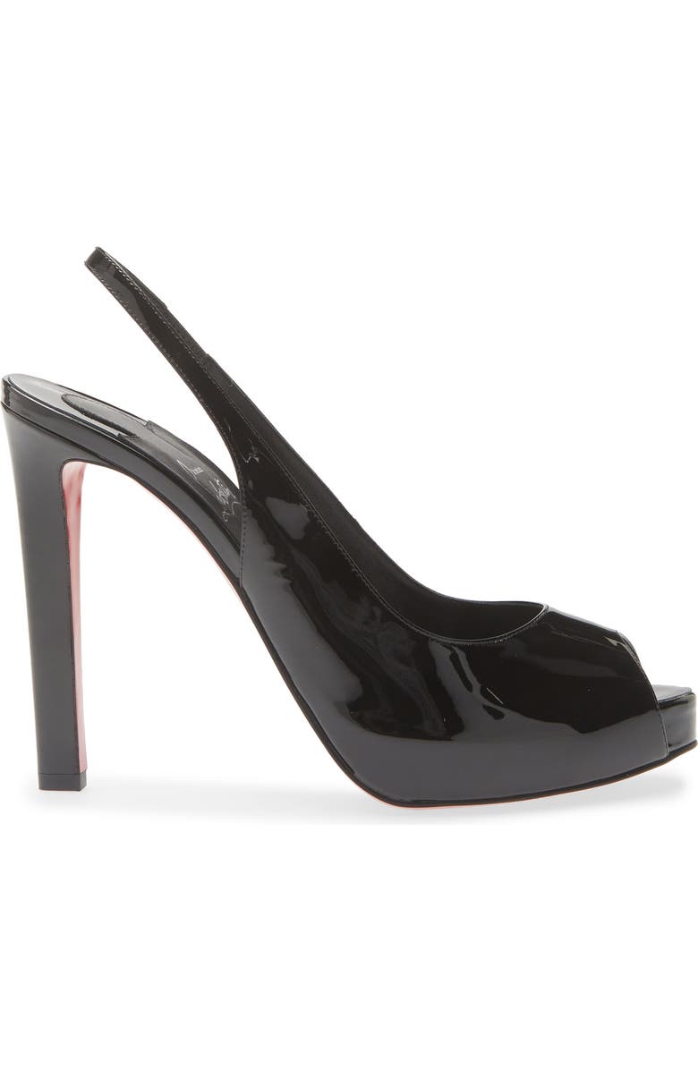 Christian Louboutin Lady Fanny Slingback Pump, Alternate, color, B439 Black/ Lin Black