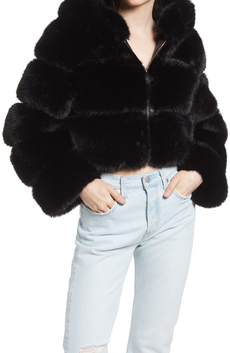 AZALEA WANG Faux Fur Puffer Jacket, Alternate, color,