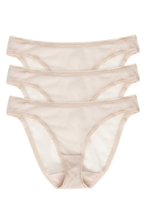 3-Pack Mesh Hip Bikinis