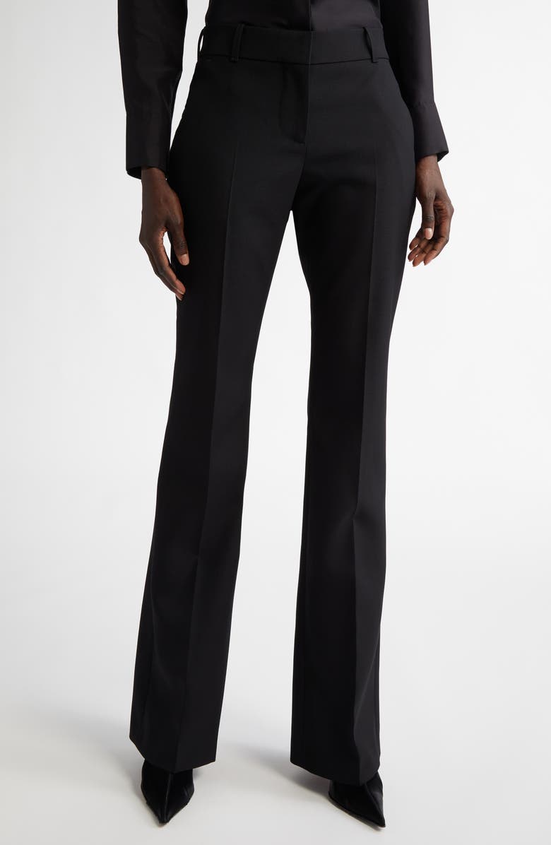 McQueen Bootcut Wool Gabardine Trousers, Main, color, 