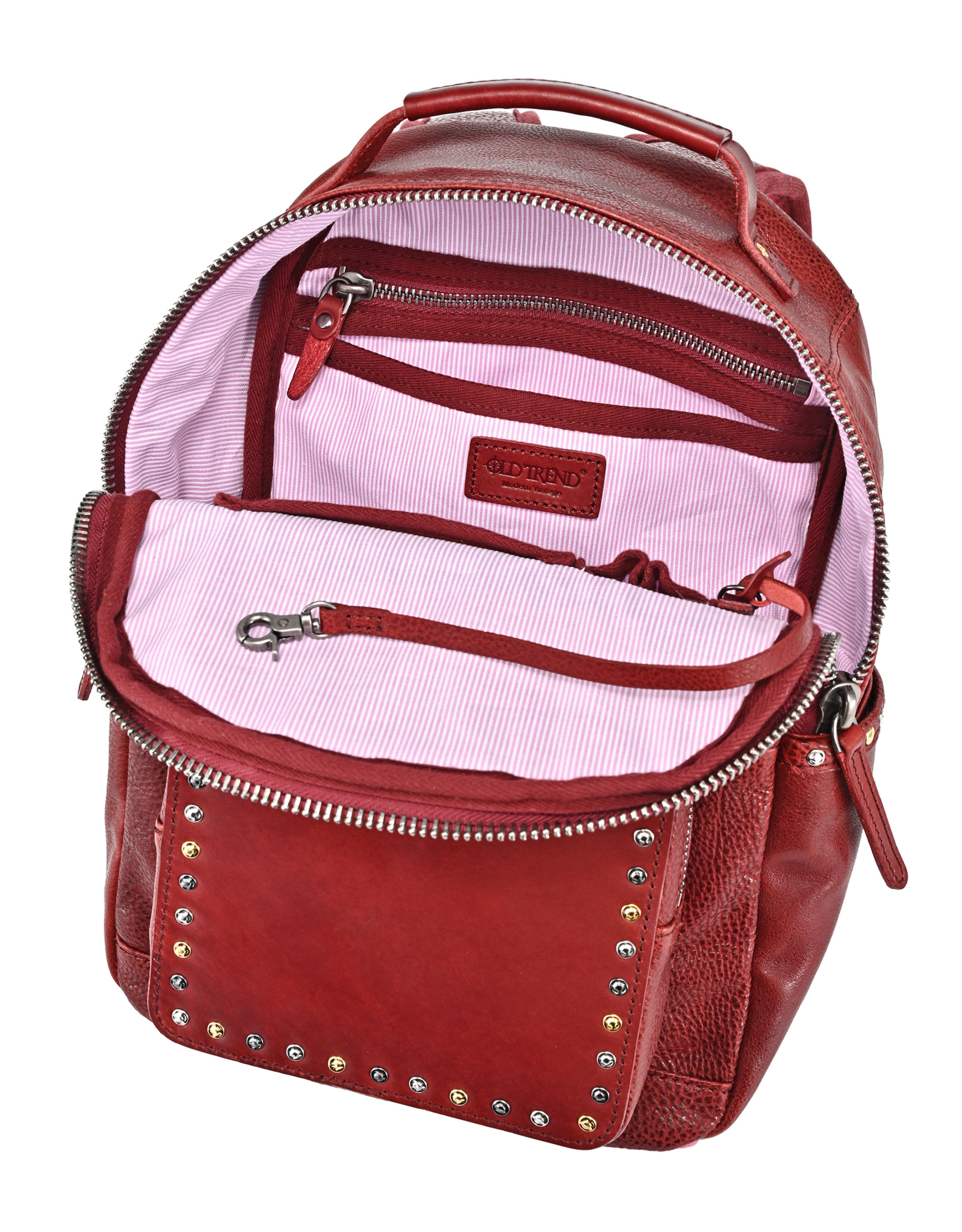 Westland Genuine Leather Compact Heritage Backpack, Alternate, color, Burgundy