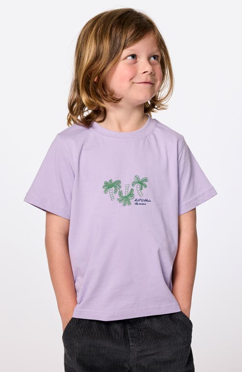 Rip Curl Kids' Artist Of The Search Ty Williams Cotton Graphic T-shirt In Purple