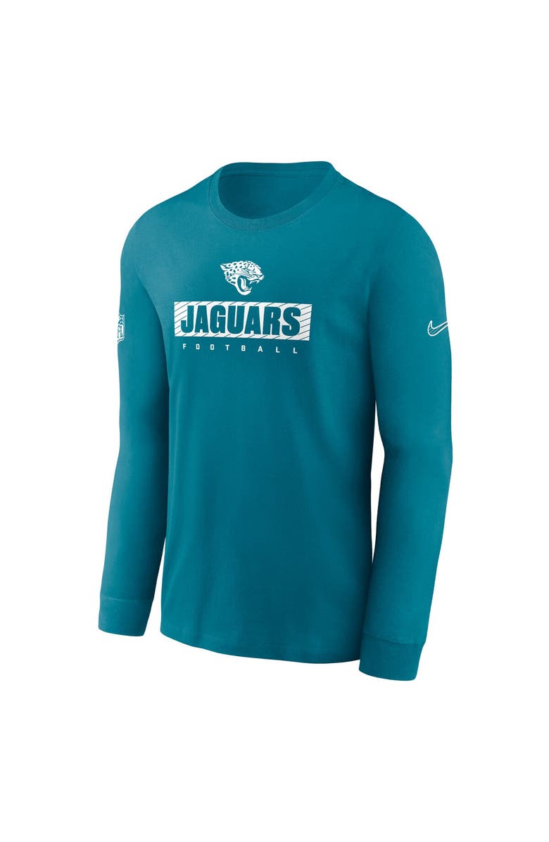 Nike Men's Nike Teal Jacksonville Jaguars Sideline Performance Long Sleeve T-Shirt, Alternate, color, Teal