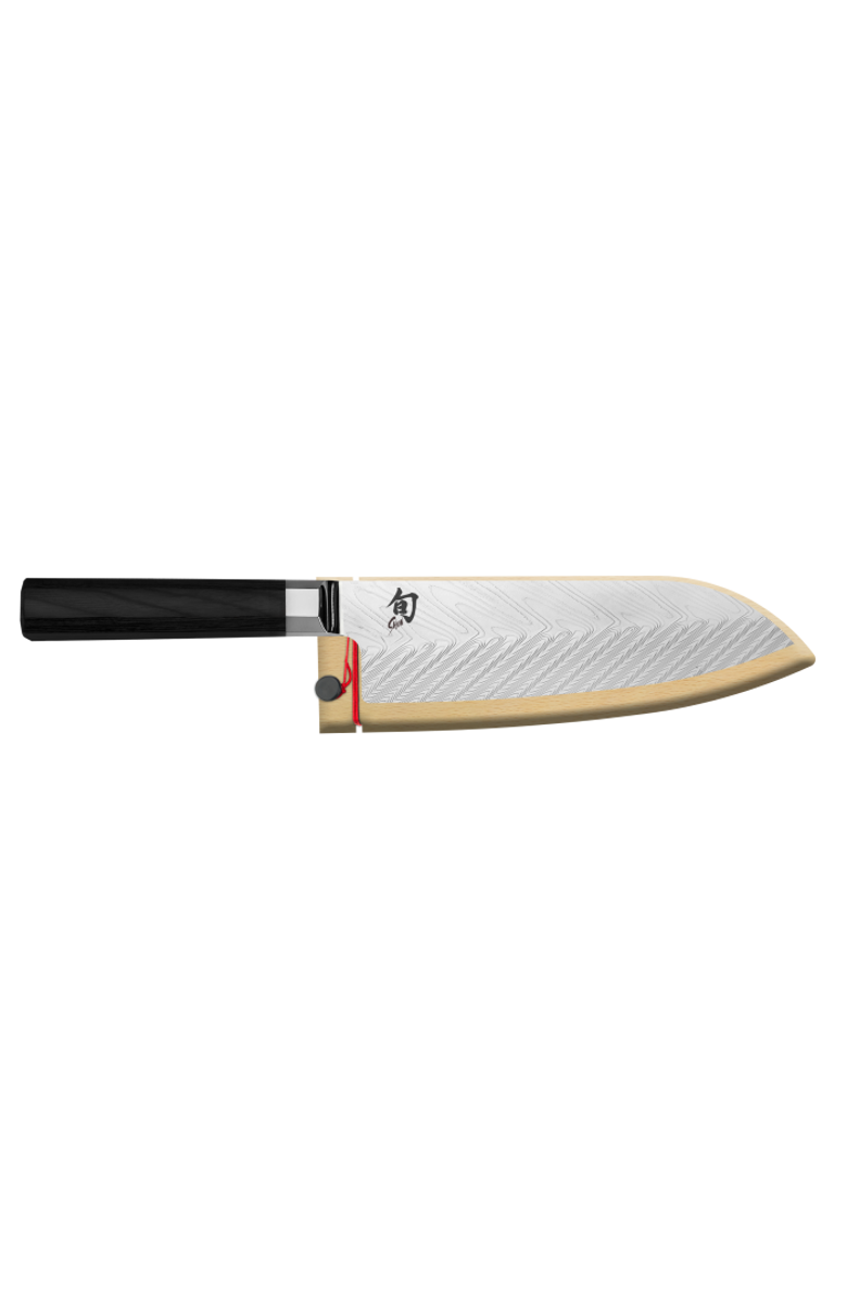 Shun Dual Core Santoku, 7 Inch, Main, color, Ebony