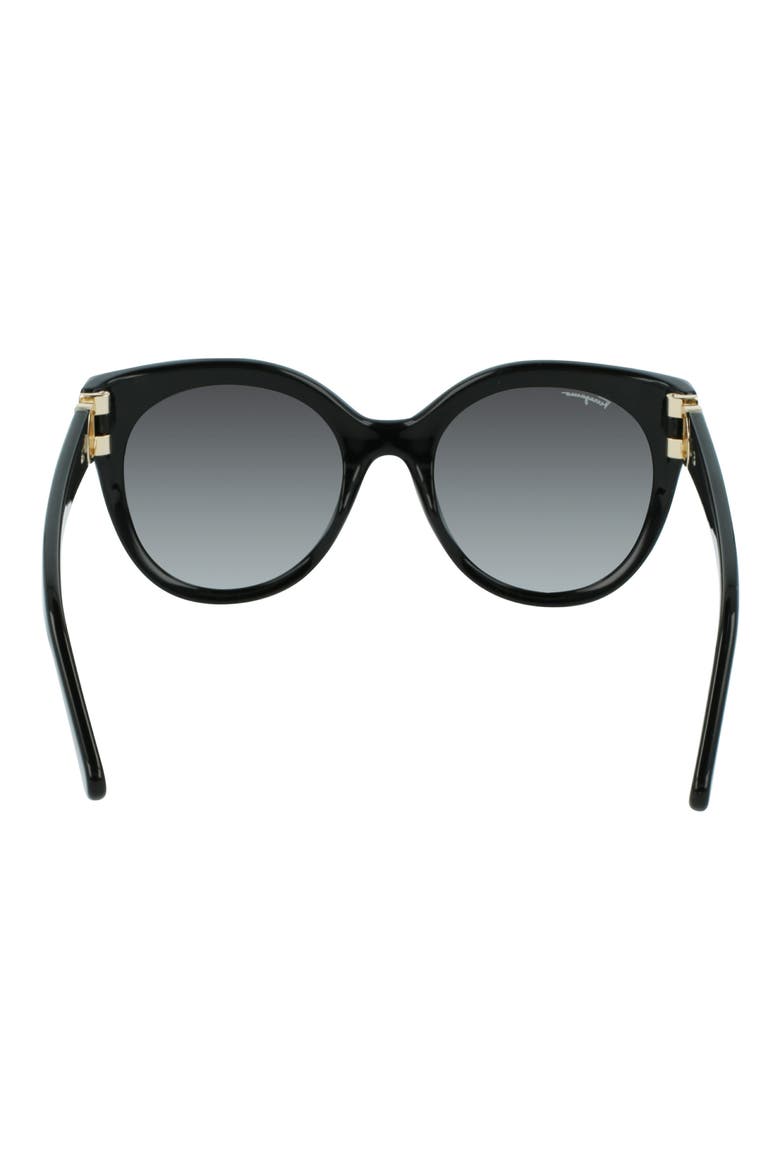 Gancini 53mm Round Sunglasses, Alternate, color, BLACK