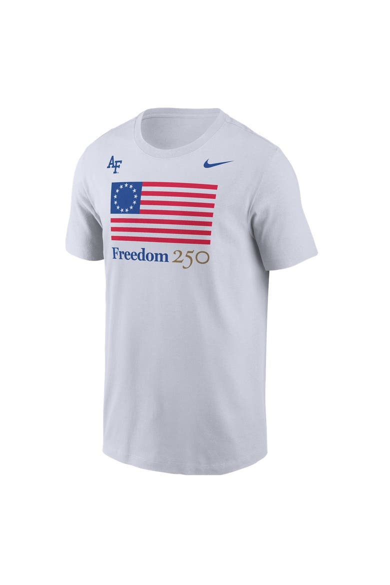 Men's Nike White Air Force Falcons Freedom 250 T-Shirt, Main, color, White