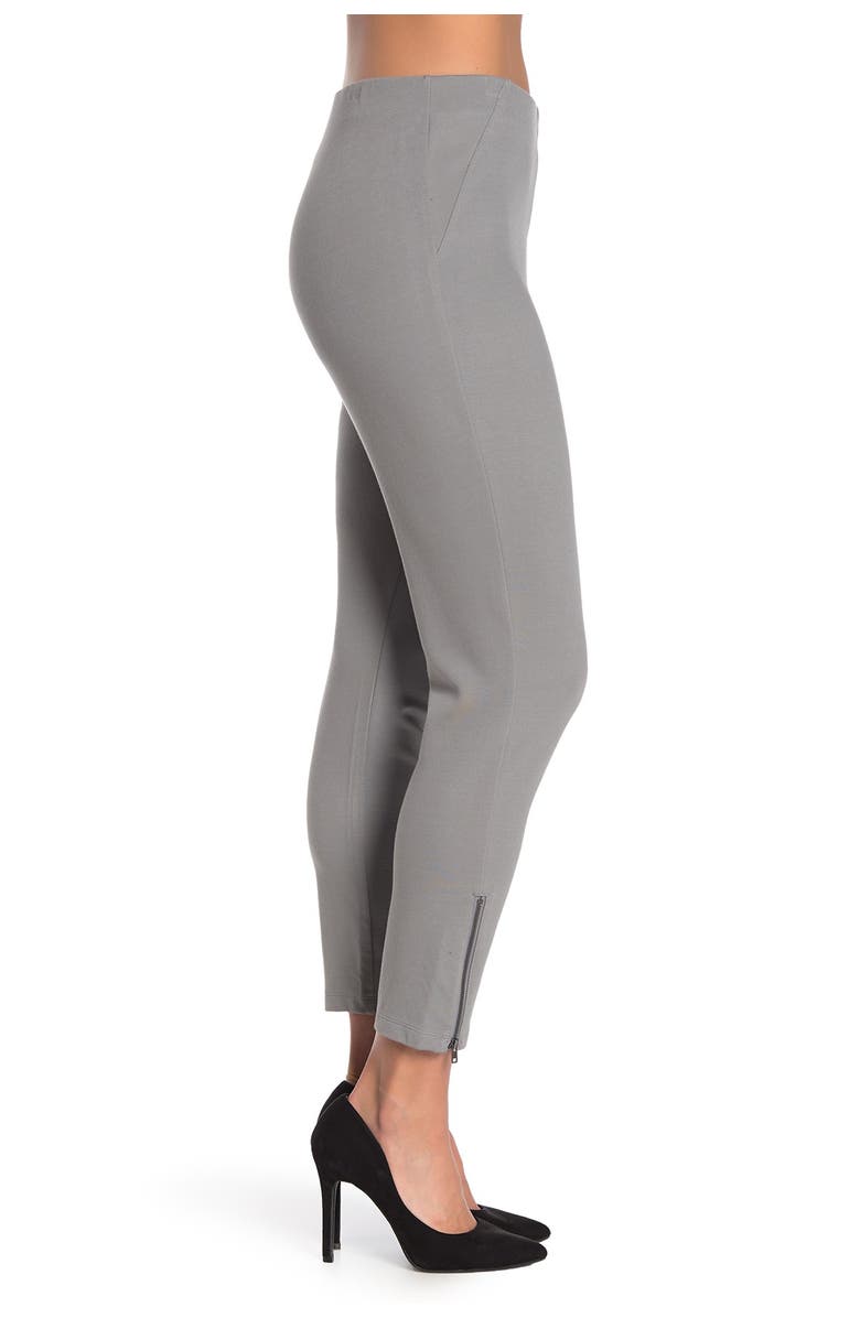 Hue Ankle Zip Solid Leggings, Alternate, color,