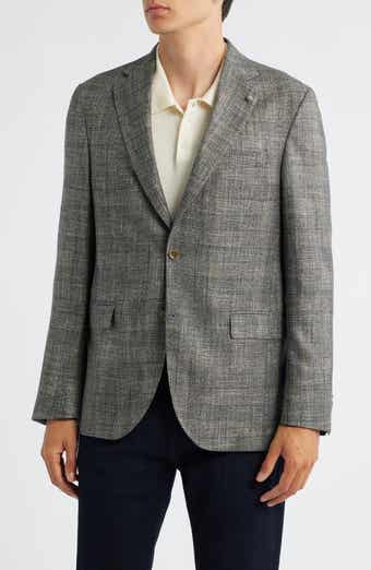 Jack Victor Midland Contemporary Fit Marled Plaid Wool Blend Sport Coat