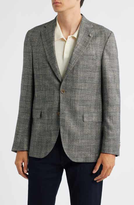 Jack Victor Midland Contemporary Fit Marled Plaid Wool Blend Sport Coat