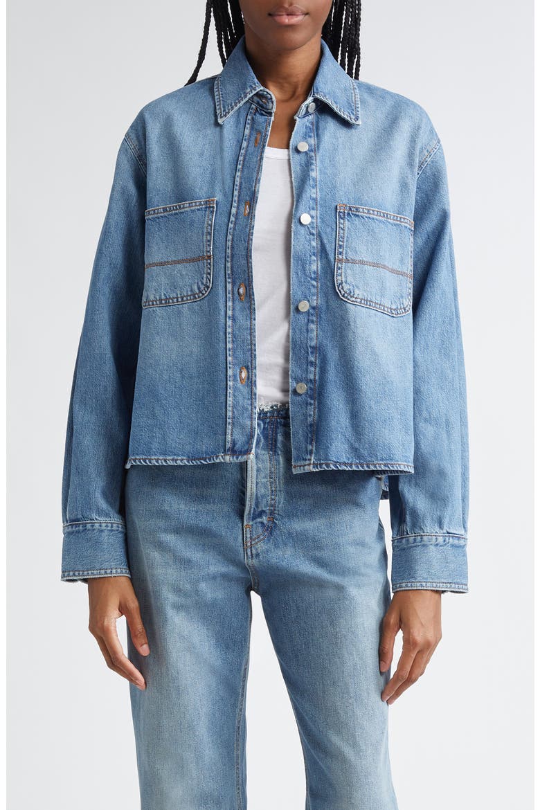 Wanda Denim Button-Up Shirt, Main, color, MEDITERRANEAN BLUE