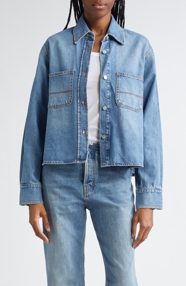 Haikure Wanda Denim Button-Up Shirt, Main, color, Mediterranean Blue