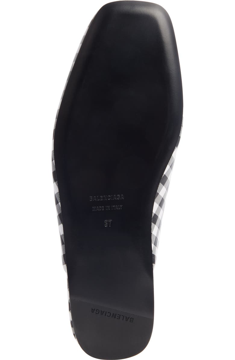 Balenciaga Cosy Gingham Print Square Toe Mule, Alternate, color,