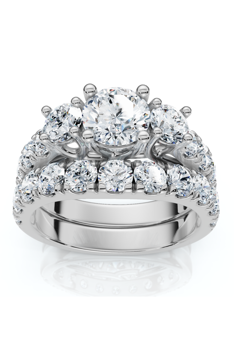 Bliss Diamond 2Ct TW 3-Stone Diamond Engagement Wedding Ring Set 14k Gold or Pt Lab Grown, Main, color, 