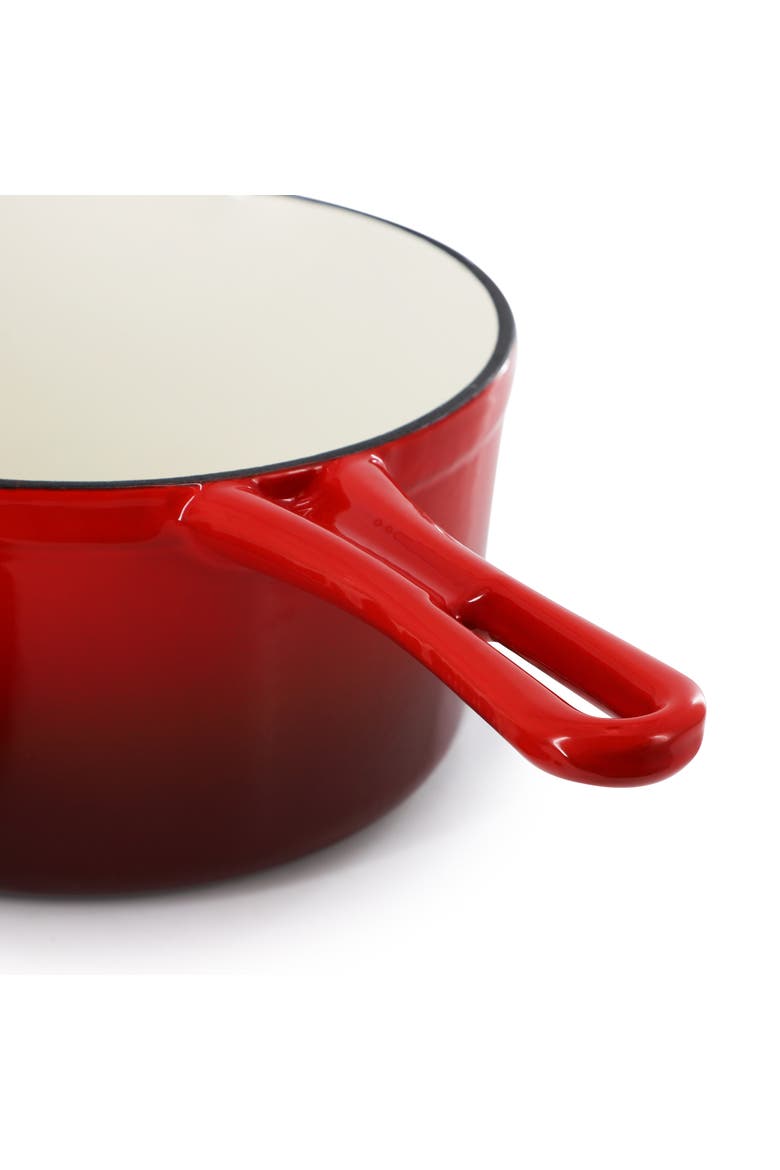 2 Quart Enameled Cast Iron Sauce Pan, Alternate, color, Red