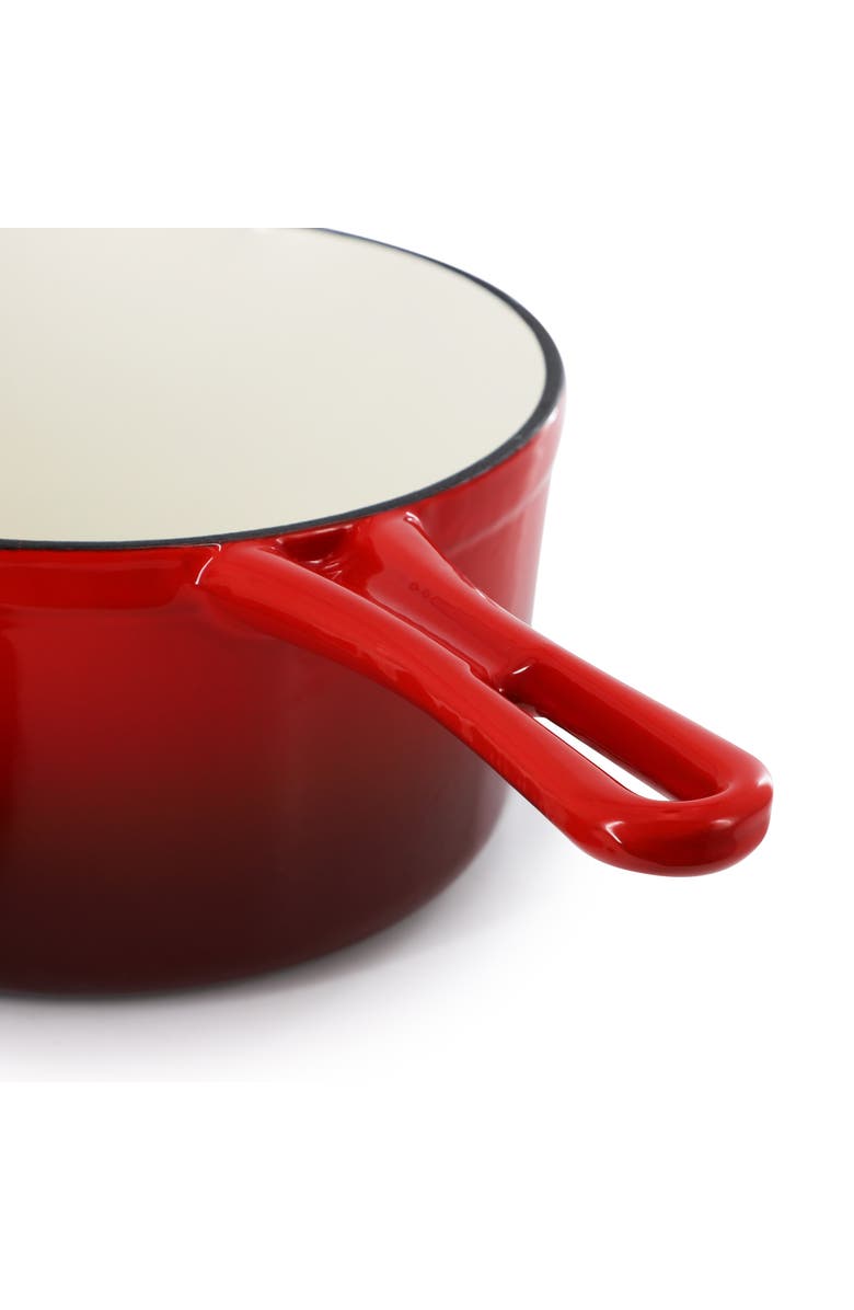 Megachef 2 Quart Enameled Cast Iron Sauce Pan, Alternate, color, Red